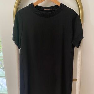 Hugo Boss Orange Short Sleeves Black Lined Casual Party Elegant Dress Size 2